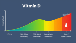 Diferentes níveis de vitamina D. Níveis ótimos