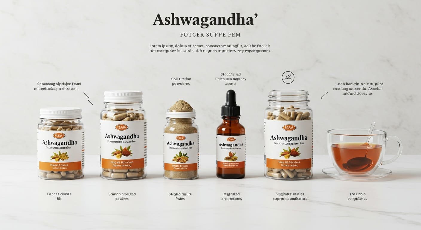 Formas de suplementação de ashwagandha e guia de dosagem para benefícios máximos